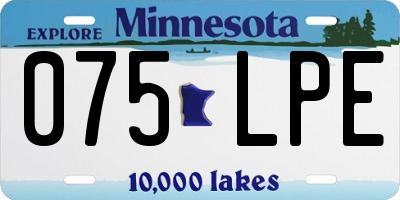 MN license plate 075LPE