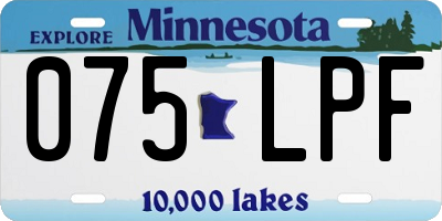 MN license plate 075LPF