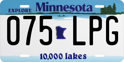 MN license plate 075LPG