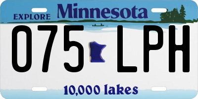 MN license plate 075LPH