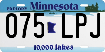 MN license plate 075LPJ