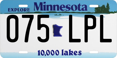 MN license plate 075LPL