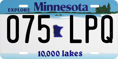 MN license plate 075LPQ