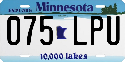 MN license plate 075LPU