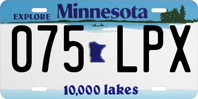 MN license plate 075LPX