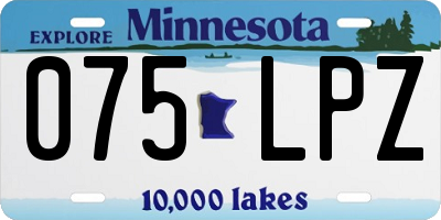 MN license plate 075LPZ