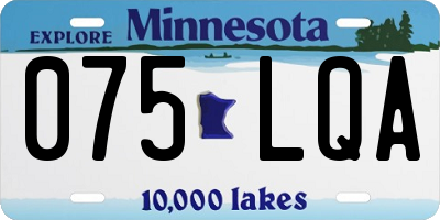 MN license plate 075LQA