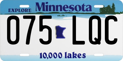 MN license plate 075LQC