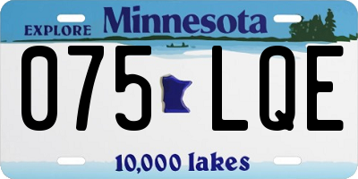 MN license plate 075LQE