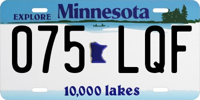 MN license plate 075LQF