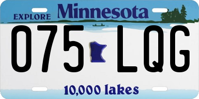 MN license plate 075LQG