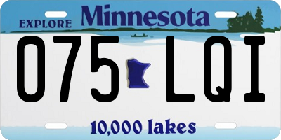 MN license plate 075LQI