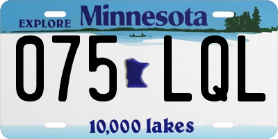 MN license plate 075LQL