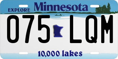 MN license plate 075LQM