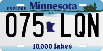 MN license plate 075LQN