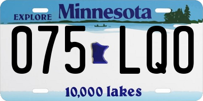 MN license plate 075LQO
