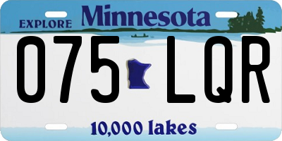 MN license plate 075LQR