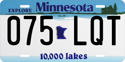 MN license plate 075LQT