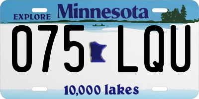 MN license plate 075LQU