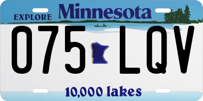 MN license plate 075LQV
