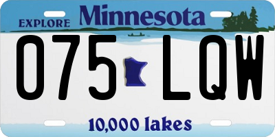 MN license plate 075LQW