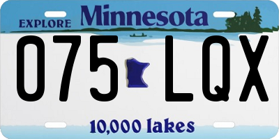 MN license plate 075LQX