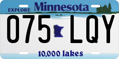 MN license plate 075LQY