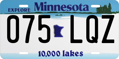 MN license plate 075LQZ