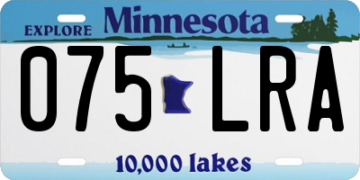 MN license plate 075LRA