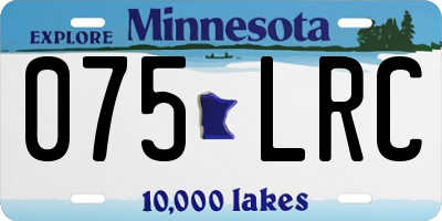 MN license plate 075LRC