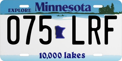 MN license plate 075LRF