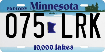 MN license plate 075LRK
