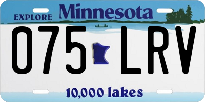 MN license plate 075LRV