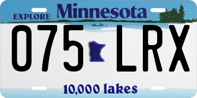 MN license plate 075LRX