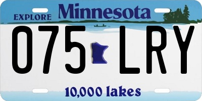 MN license plate 075LRY