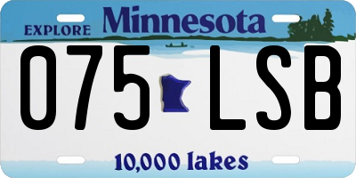 MN license plate 075LSB