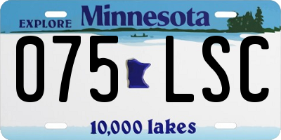 MN license plate 075LSC