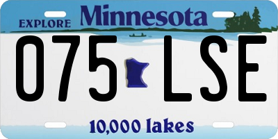 MN license plate 075LSE