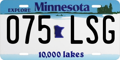 MN license plate 075LSG