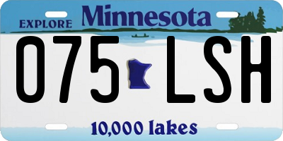 MN license plate 075LSH
