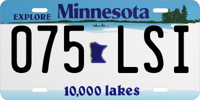 MN license plate 075LSI