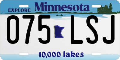 MN license plate 075LSJ