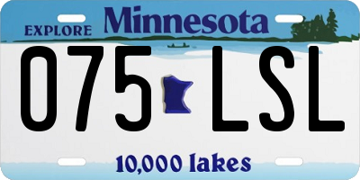 MN license plate 075LSL