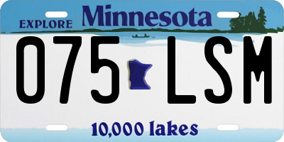 MN license plate 075LSM