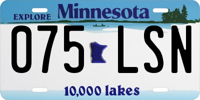 MN license plate 075LSN