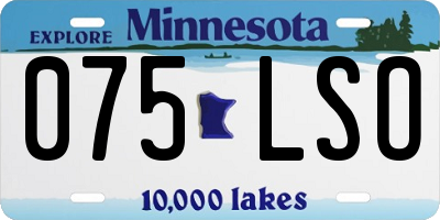 MN license plate 075LSO
