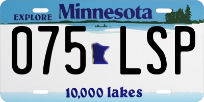 MN license plate 075LSP