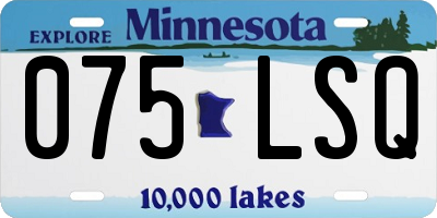 MN license plate 075LSQ