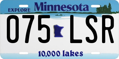MN license plate 075LSR