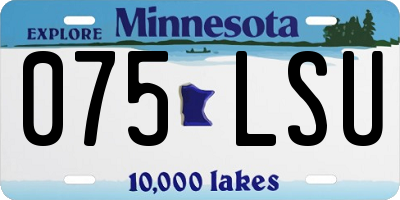 MN license plate 075LSU